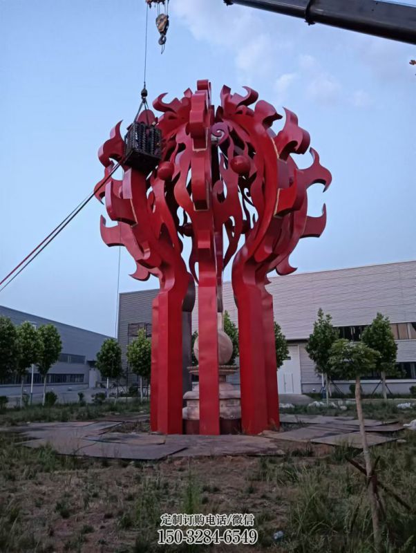 雅安火球雕塑,精神堡垒火球雕塑落地展示 (11) 雅安火球雕塑,精神堡垒火球雕塑落地展示 (11)