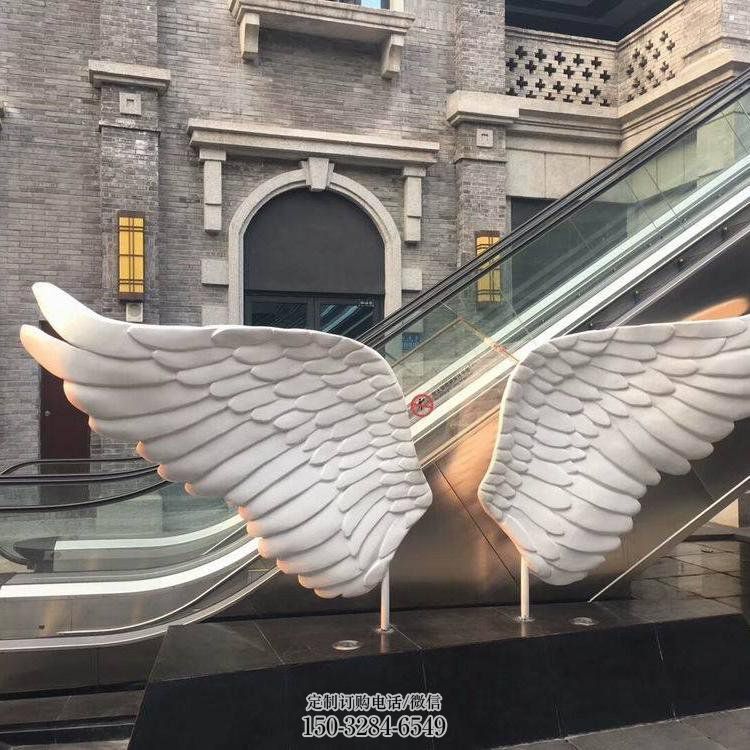 凉山景观鸟翅雕塑制造，欧式风格，不锈钢鸟翅雕塑定价