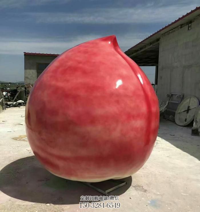 雅安公园寿桃雕塑 酒店门口雕塑 彩绘摆件 雅安公园寿桃雕塑 酒店门口雕塑 彩绘摆件